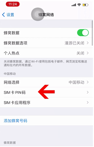 鹿城苹果14维修网分享如何给iPhone14的SIM卡设置密码 