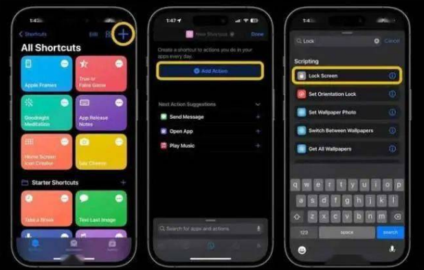 鹿城苹果14锁屏维修店分享iPhone14升级iOS16.4后如何创建锁屏快捷方式 