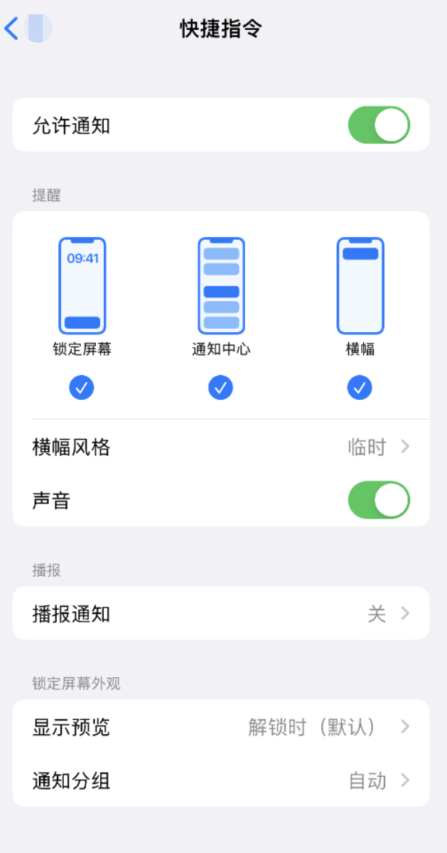 鹿城苹果手机维修分享如何在 iPhone 上关闭快捷指令通知 